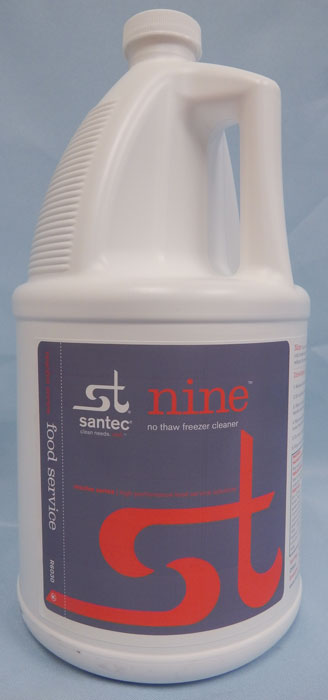 white jug with blue label and red text - Santec Resolve Nine
